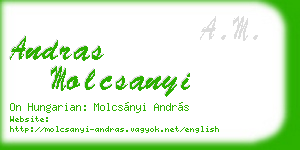 andras molcsanyi business card